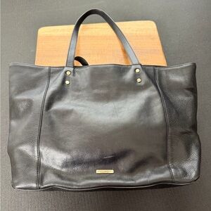 Rebecca Minkoff Black Leather Work Tote
